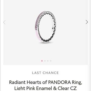 Baby Pink Pandora ring
